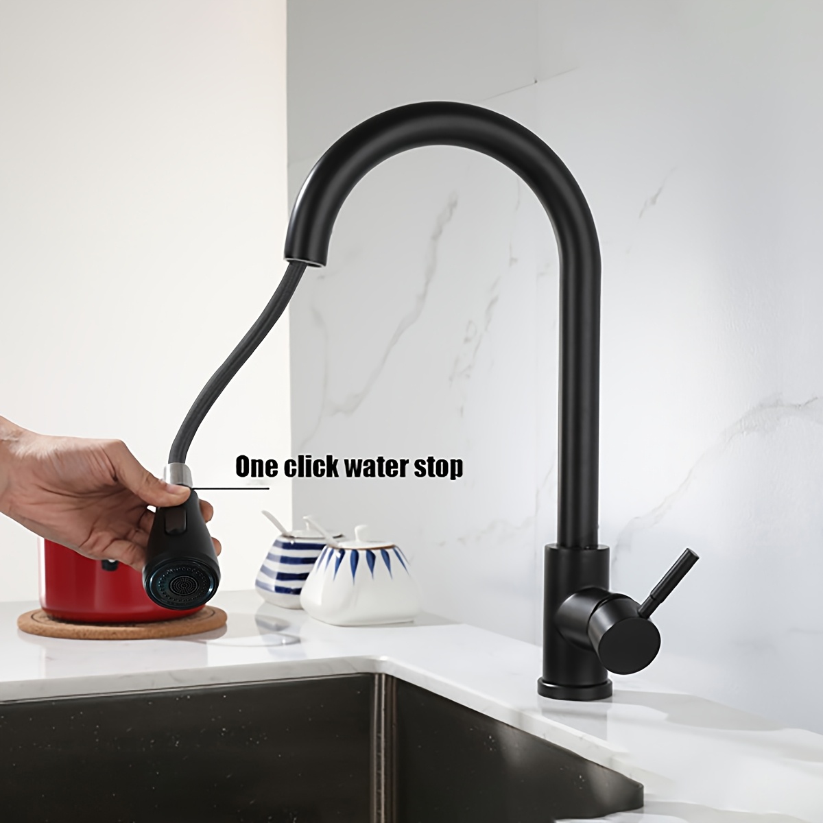 grifo cocina moderno en mate montaje en encimera boquilla Temu