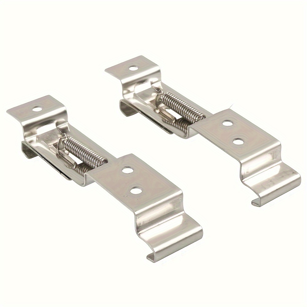 

2pcs Car License Plate Frame Bracket Hanging Car Number Plate Clip Spring Stainless Steel Bracket Truck Frame Bracket Clamp, Size Adjusted