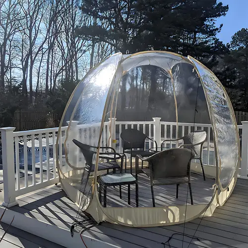 Large Canopy Top View outdoor bubble tent sold on Temu United States