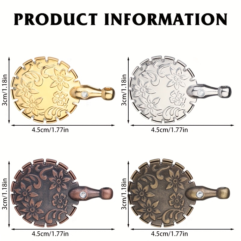 TEMU 4pcs Retro Sewing Needle Threaders - Crafting And Knitting Tools With Intricate Floral Patterns, Durable Metal Cutter, Handicraft Enthusiasts,