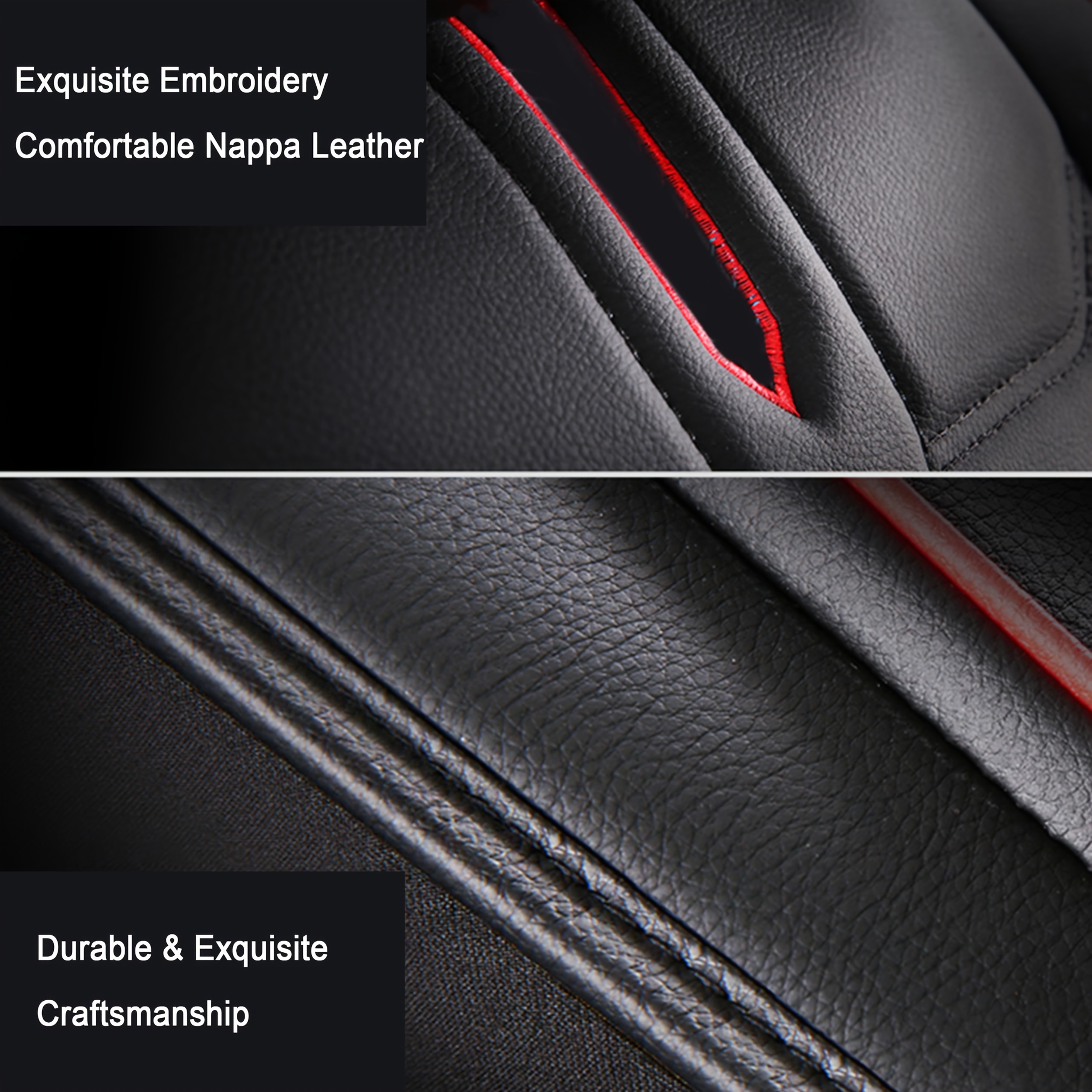 Full Set Car Seat Covers - Waterproof   Synthetic   Leather Protector for Most Cars & SUVs,   Seats,  , Durable & Stylish Interior Protection,  , No-Fill Design, Car Seat Covers Full Set, Vehicle Interior Upgrade, Sleek Car Accessory,   Material