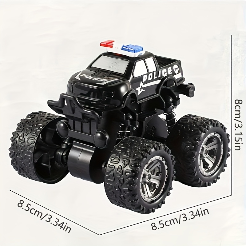 1-Pack Police Car Toy with Rotating Wheels & Inertial Motion - Realistic SWAT Off-Road Vehicle, No Batteries Needed, for Boys, Birthday, Christmas, Halloween Gifts - Indoor/Outdoor Racing Stunt Car, Toy Car, Indoor Outdoor Play, Robust Vehicle Design, Durable Plastic Build, No Battery Required