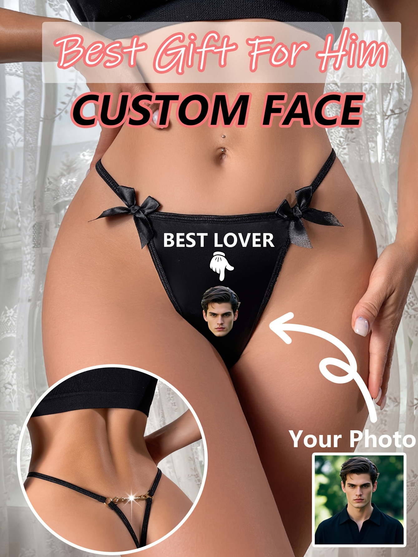 customizable    , elegantna crna traka za njoj - personalizirana fotografija, niska traka od metalna veriga, romantična ideja za poklon, personalizirana  , detaliran  , traka детали 0
