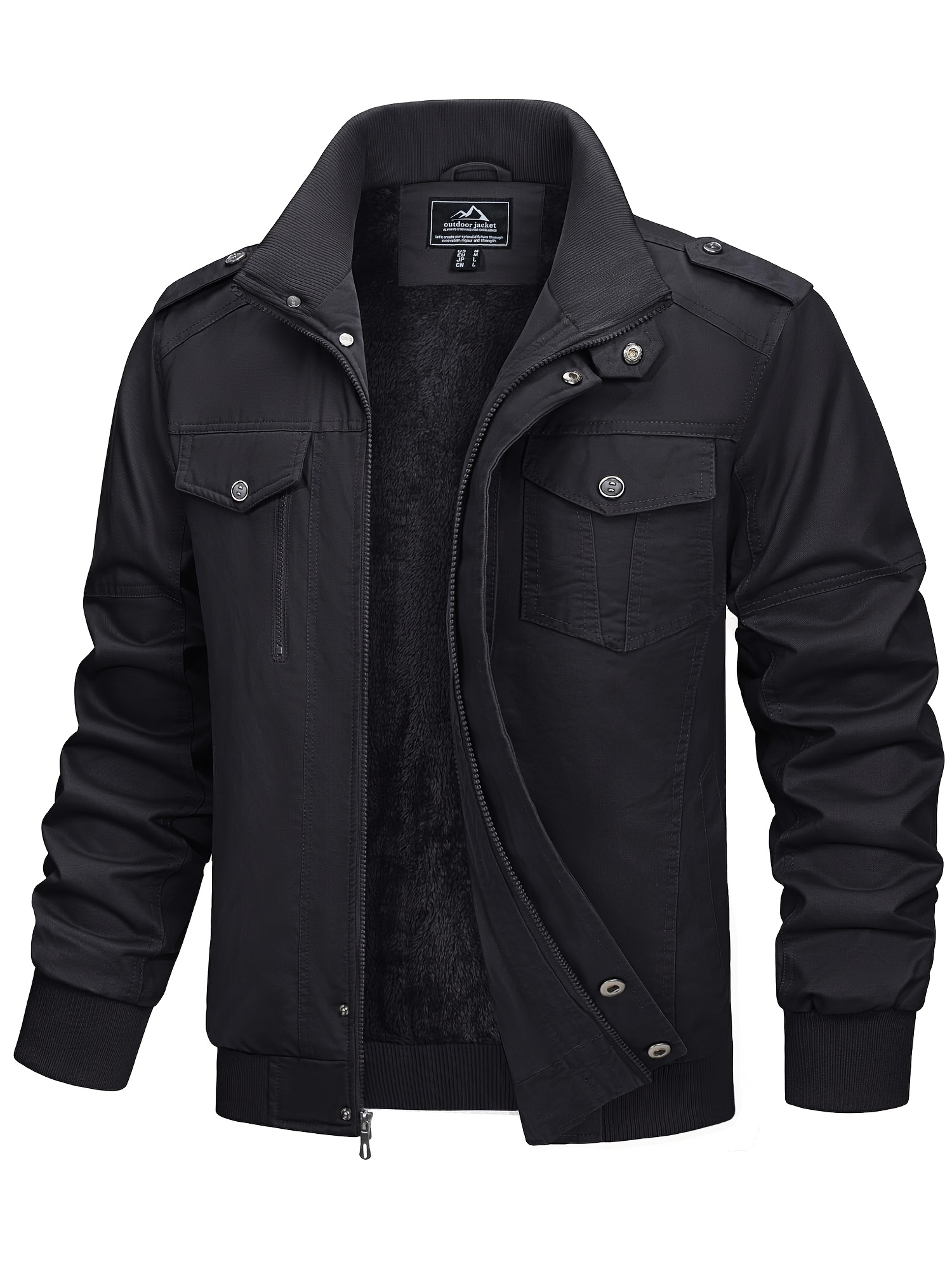 s 2xl stylish sturdy mens winter stand collar jacket - Temu