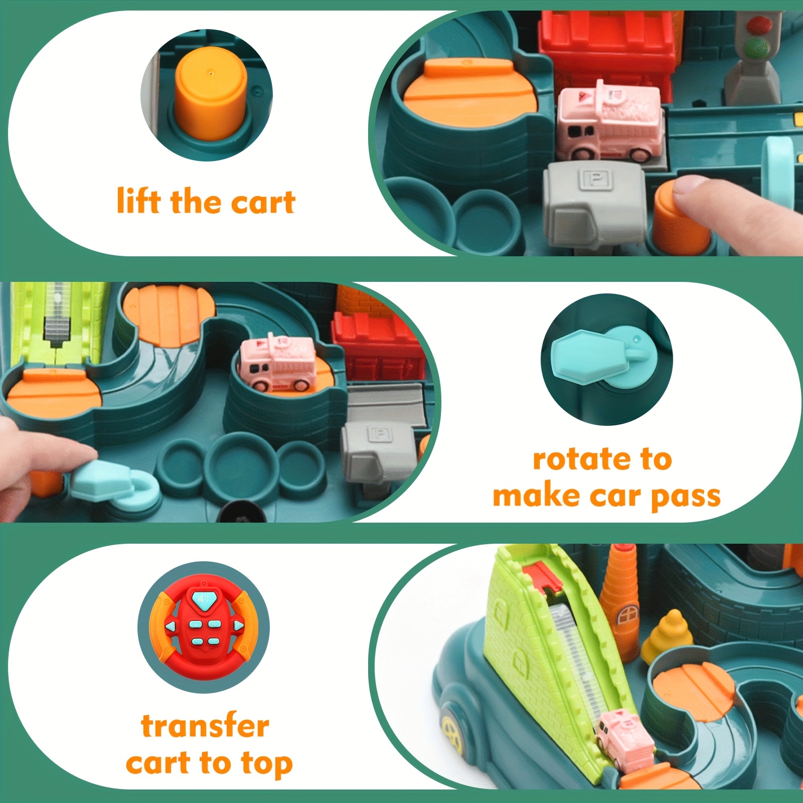 Kids Race Tracks Toys for Toddlers Boys, Car Adventure Toy for Age 3 4 5 6 7 Years Old Kids, Puzzle Rail Car, City Magnet Playsets, Preschool Educational Car Games, Ideal Christmas/Birthday Gifts Toys