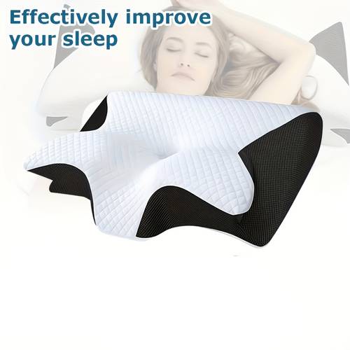oreiller cervical en mousse à de , oreiller ergonomique pour le cou, , relaxation pour le sommeil, blanc, mousse de polyuréthane 100% de rembourrage, pour les personnes sur le et sur le , favorisant une position correcte, convient à diverses de sommeil, avec cadeau pour les parents