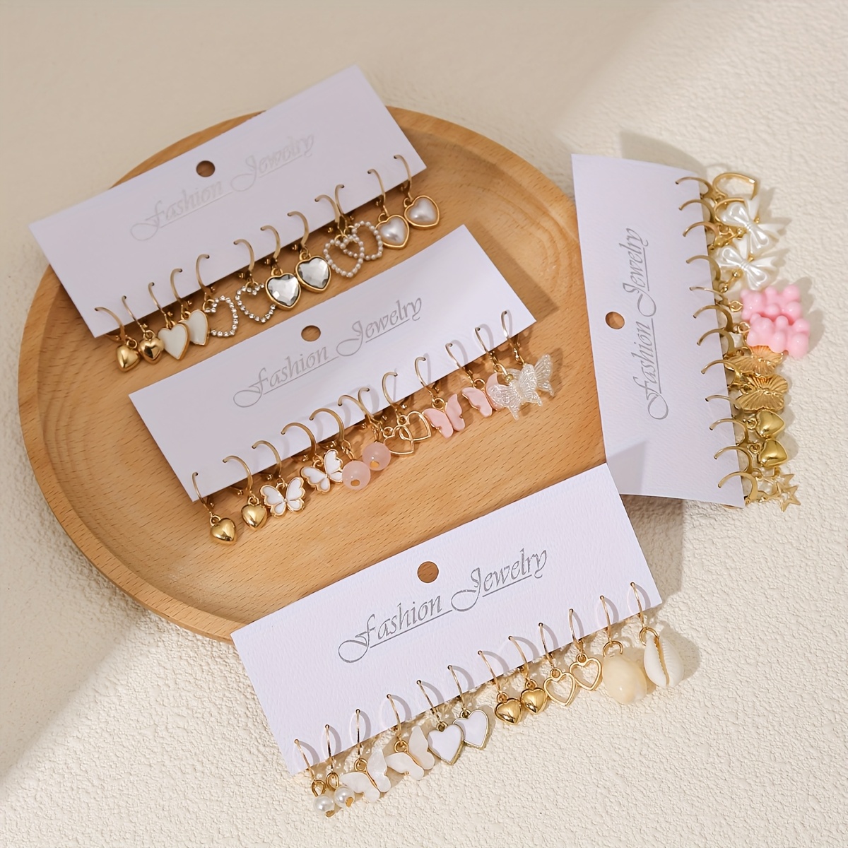 48pcs Cute Multi-Shape Earring Set, Unique Dangle Designs