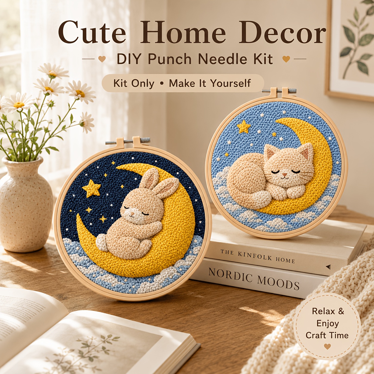Animal Punch Needle Embroidery Kit for Adults