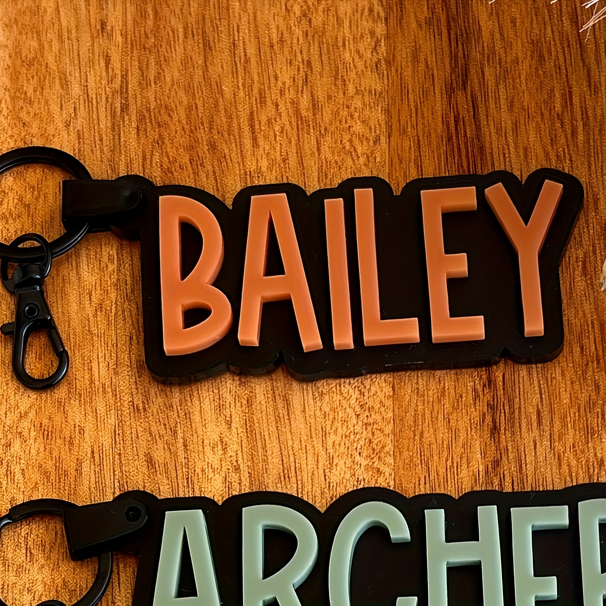 TEMU 1 Personalized Acrylic Name Keychain - Custom Engraving/name, 5mm Thick Durable Acrylic, Stylish Bag Accessory & Practical Women's Accessory Key