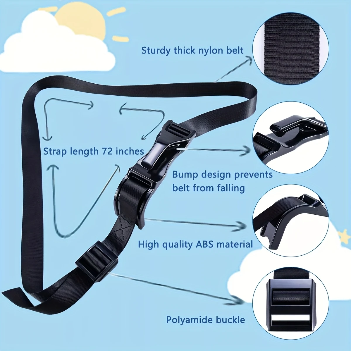 adjustable car safety belt positioner comfortable back support for women mothers large belly durable abs material mixed colors car seat accessories adjustable design breathable fabric car seat belt cushion details 5