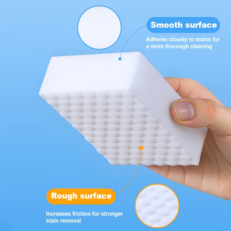 Image of 12pcs High-density Cleaning Erasers, Double-sided Cleaning Sponges - , Removes Kitchen Grease And Scale, Dust From Crevices, And Cleans Shoes. Suitable For Kitchens, Bathrooms, Car Windows, Glass