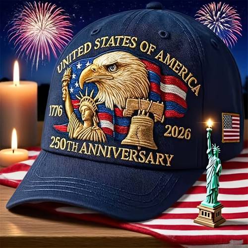 1 mens baseball cap for the 250th anniversary of the united states 1776 2026 lightweight pvc coated with flag and pattern featuring star bald stripe suitable for celebrations