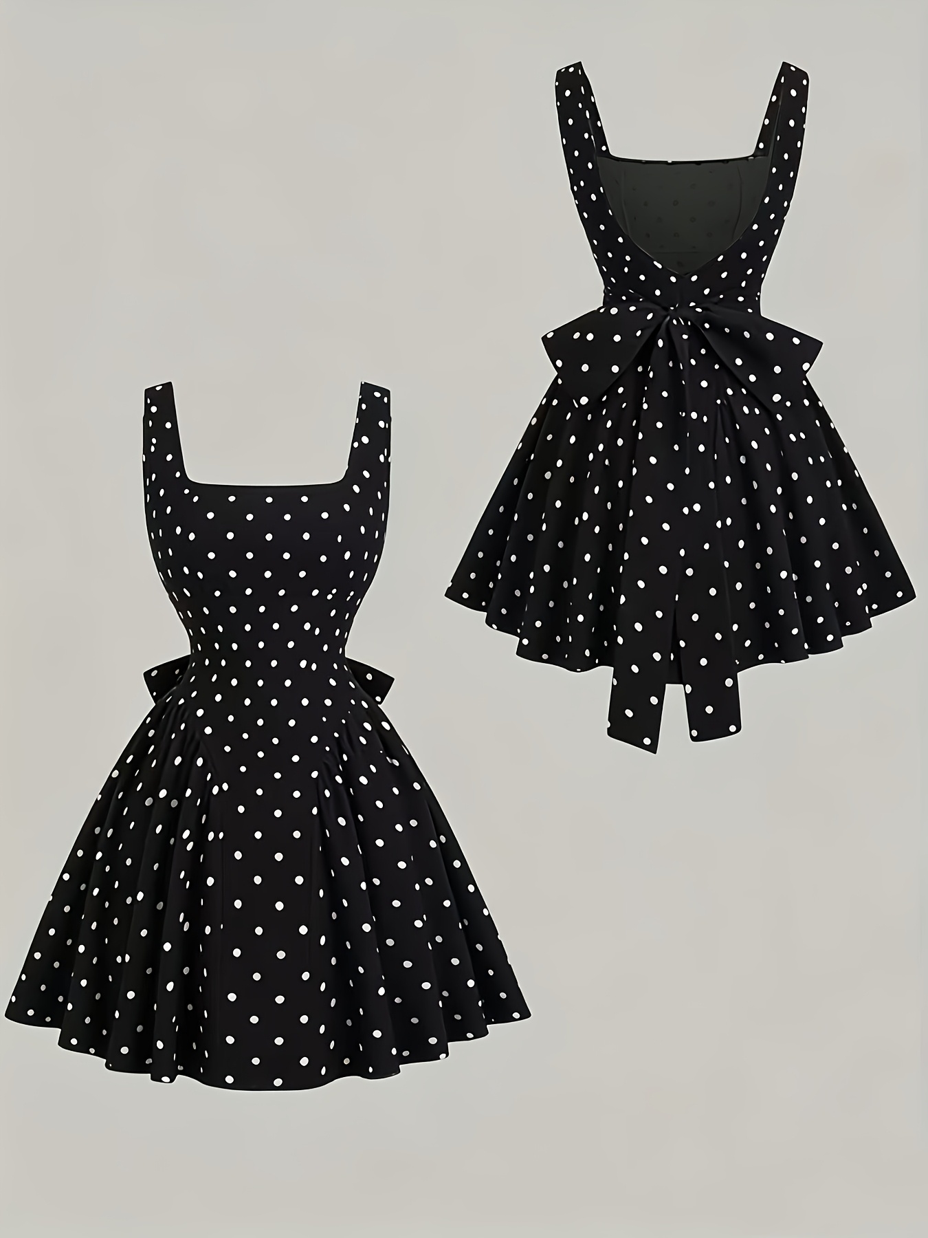 Spring/Summer New Polka Dot Backless Dress