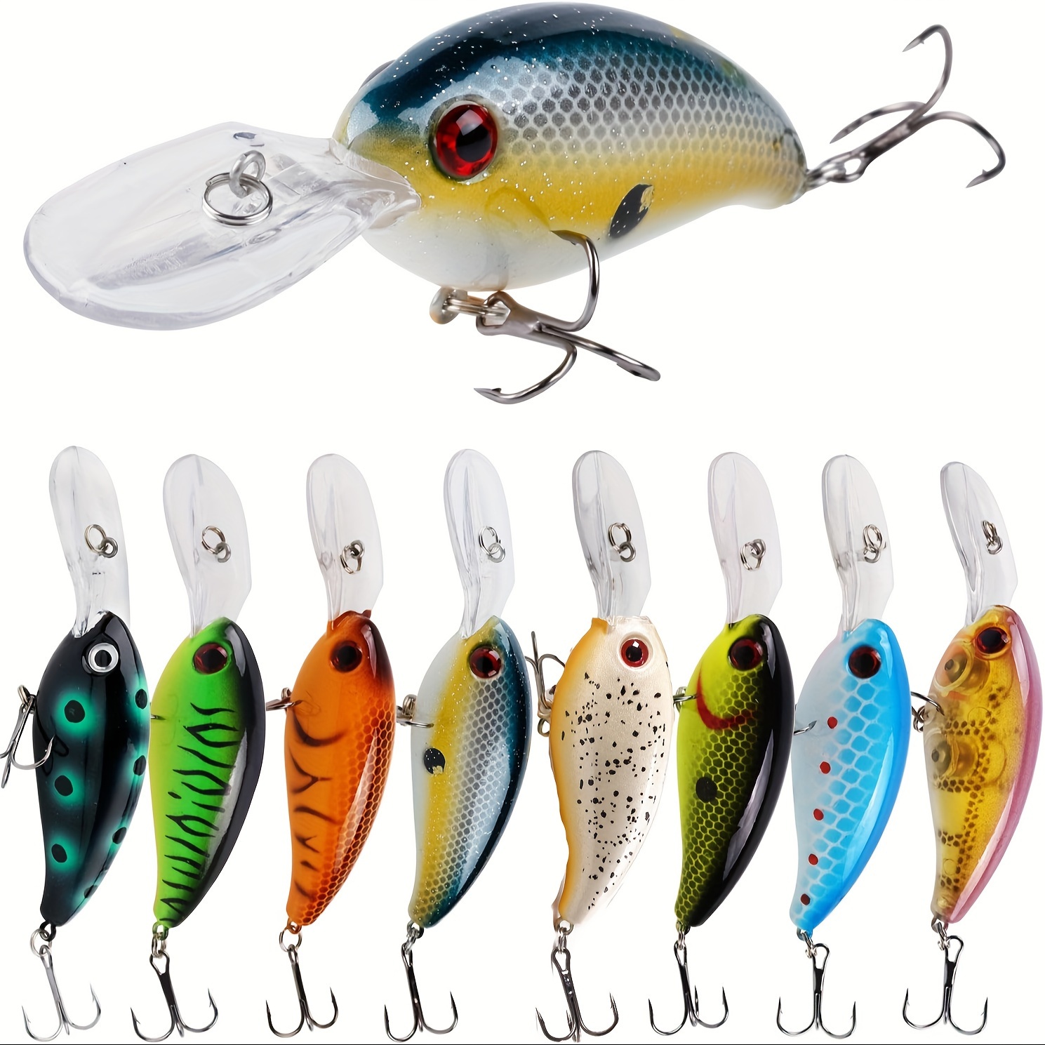 

8- Lures Set - Abs Crankbaits , Swimbait, - Baits For Bass, - & , For