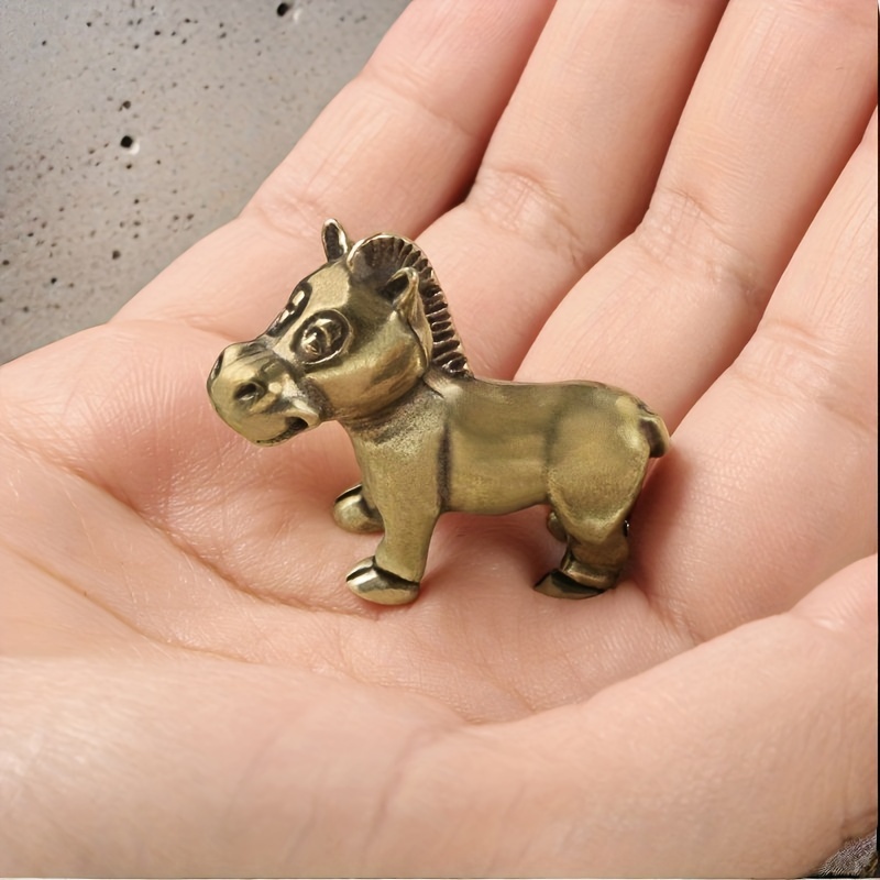 

Brass Donkey Figurine: Festive Tabletop Decor For Christmas, Halloween, Easter, Hanukkah, Thanksgiving - No Electricity Required