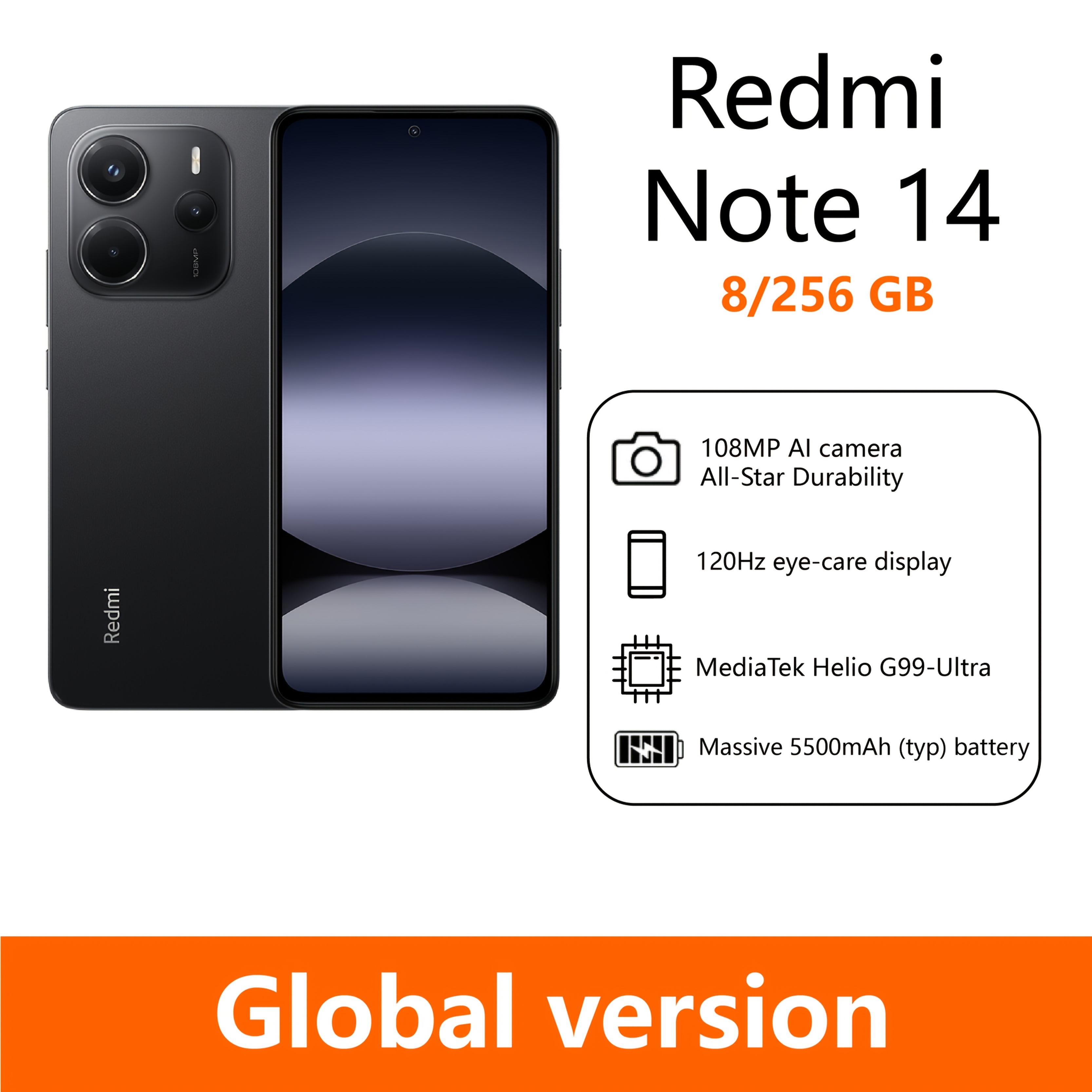 Xiaomi Redmi Note 14 108MP AIカメラNFC