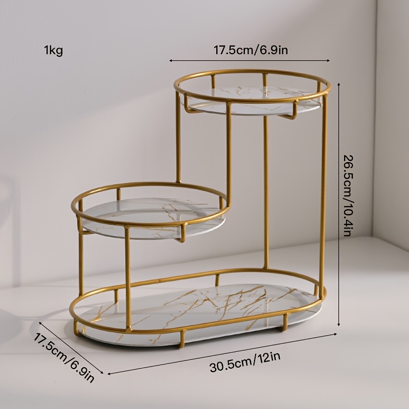 Image of 1pc Bathroom Rack, Desktop Storage And Organization, Can Store Cosmetics, Skin Care Products, Perfume, Iron Material, Metal Paint Technology, New 2025 Model