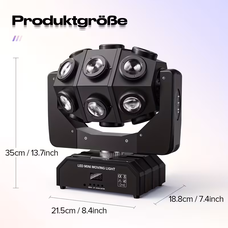 270w moving head 18 led rotating beam dmx stage light rgbw halloween christmas dj disco 1