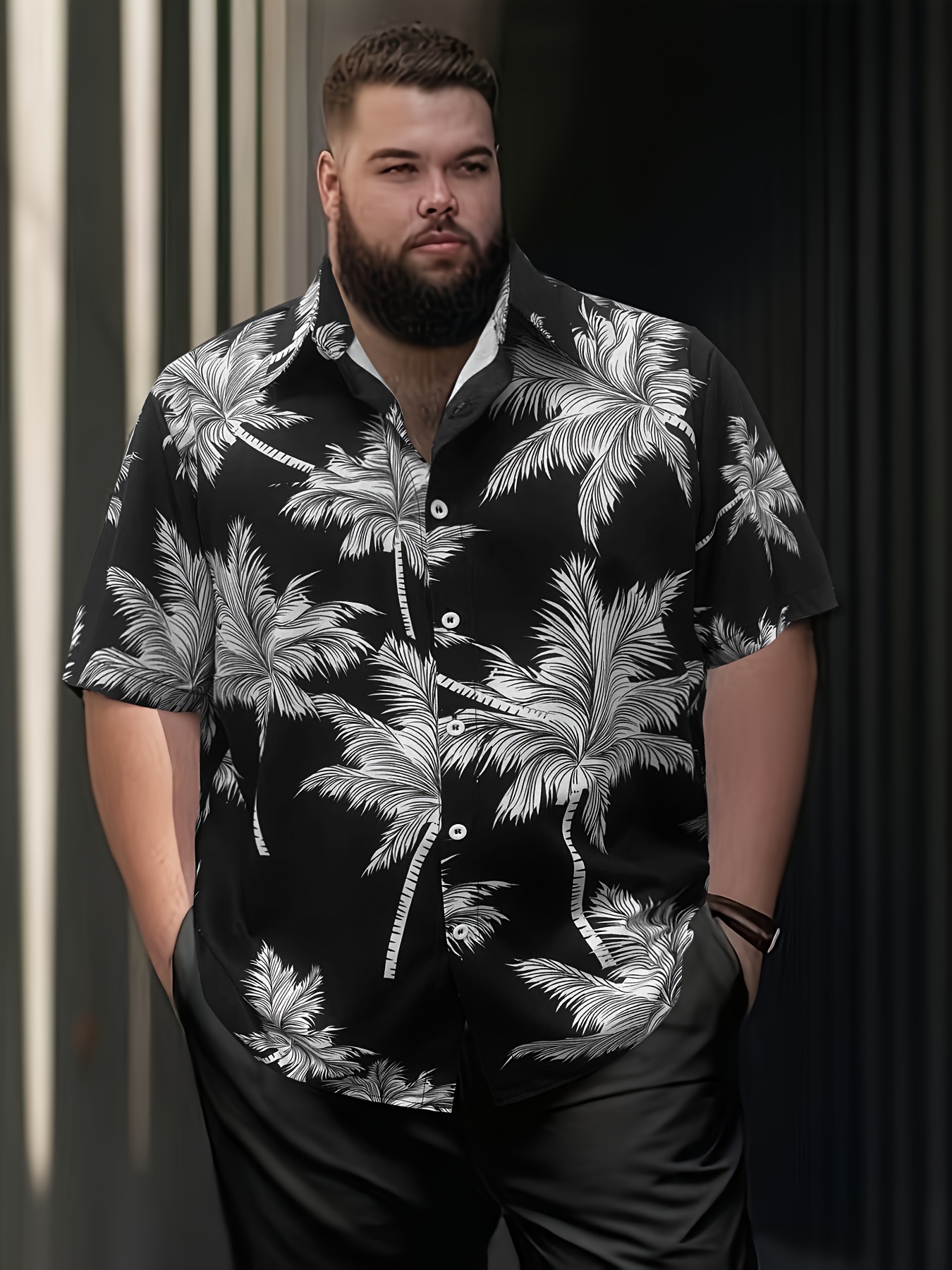 Hawaii Shirts Men's Funny Shirts Holiday Party Shirts Summer Casual Coconut Tree Printed Shirt Short Sleeve Shirt Beach Shirt Hawaiian Surf Shirt Leisure Button Down Aloha Shirts For Holiday Outdoor