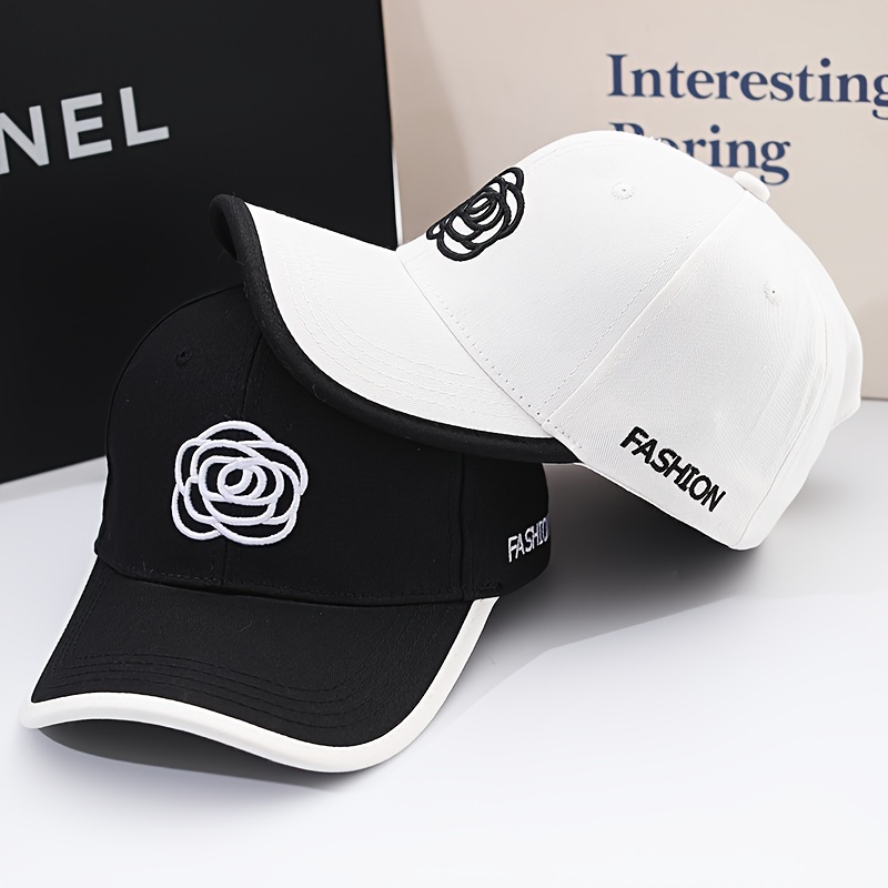 

Chic Embroidered Baseball Cap - Adjustable, Lightweight & Sun-protective Dad Hat For Women