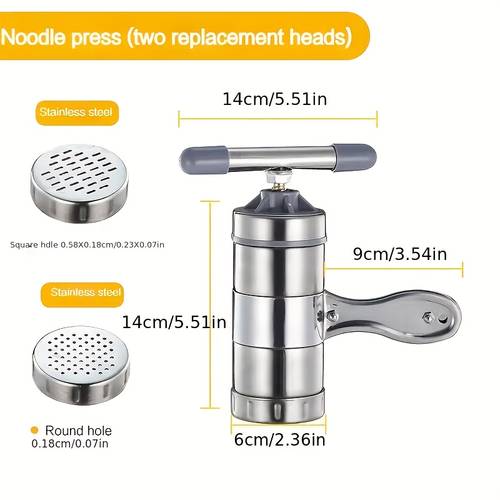 new stainless steel manual pasta maker mold retro handheld kitchen pasta maker multi functional pasta maker noodle machine noodle pressing machine kitchen gadgets
