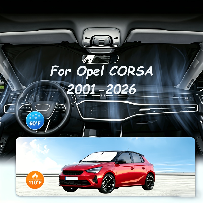 TEMU Parasole Parabrezza per Opel 2001-2025 2026 Aggiornamenti Pieghevole Blocca Sole Protegge l'Auto dai Solari e dai Danni Termici Mantiene l'Auto
