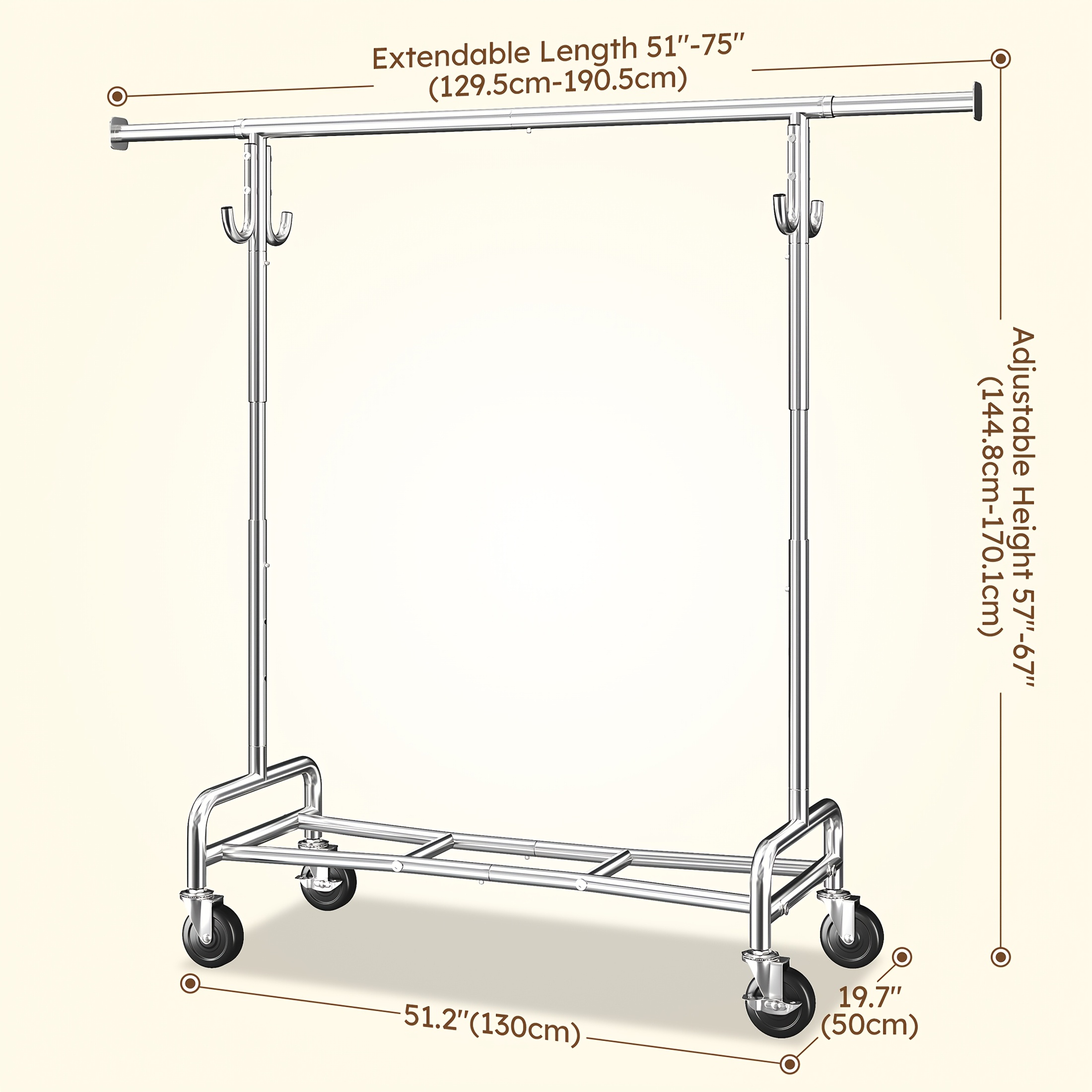   home storage offers a vertical clothes rack that reaches from floor to ceiling featuring adjustable wheels for   this metal clothing rack is ideal for hanging garments and is portable making it   use in bedrooms