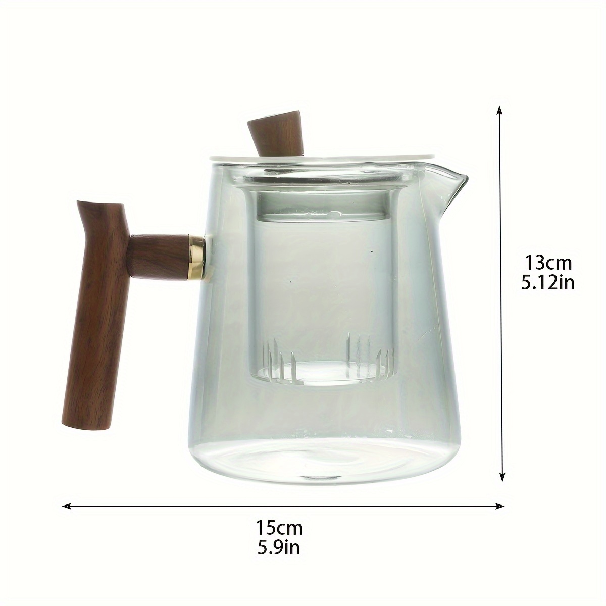 Glass Teapot Tea Maker with Elegant Cup, High-End Tea Set