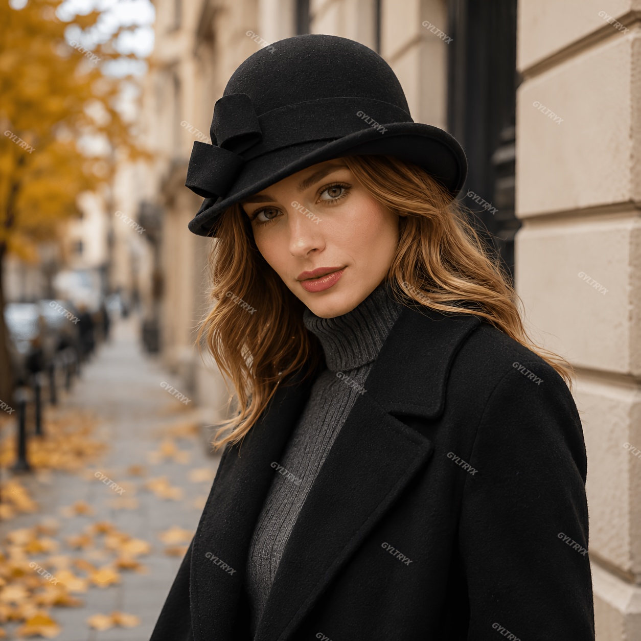 TEMU Women's Vintage Cloche Hat With Bow Tie & Rolled Brim - Soft Warm Winter Suitable For Daily Wear, Travel, Dates, Cold Weather Outfits | Elegant