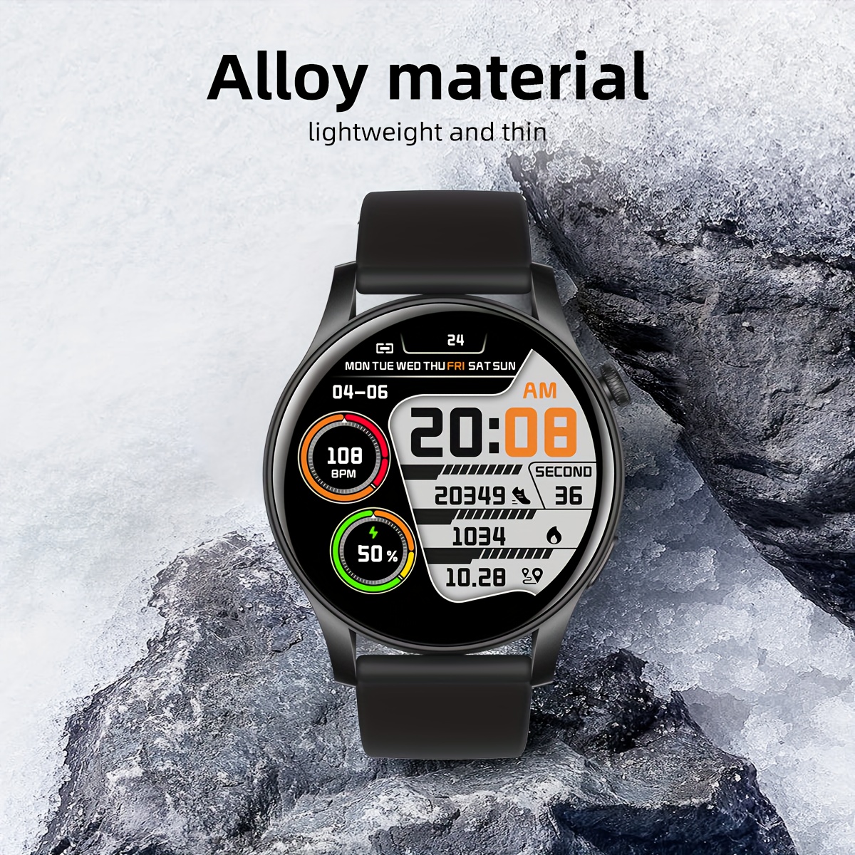 The Bezosmax Smartwatch Is Designed for Both Men And Women, Featuring a 1.43-Inch AMOLED HD Display, Wireless 5.3 Connectivity, Calling Capabilities, Various Sports Modes, Message Notifications, Wallpapers, a Silicone Strap, USB Charging
