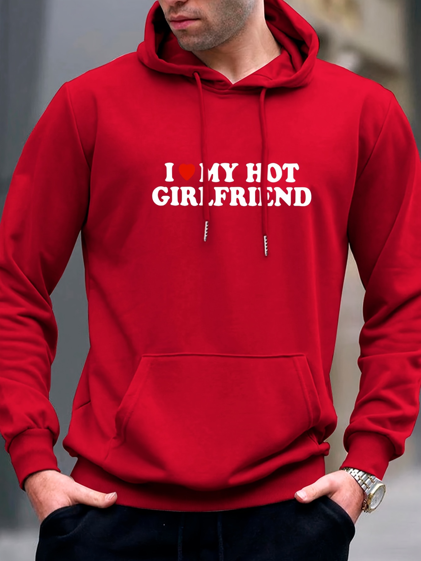 I Love My Girlfriend' Men's Zip Hoodie