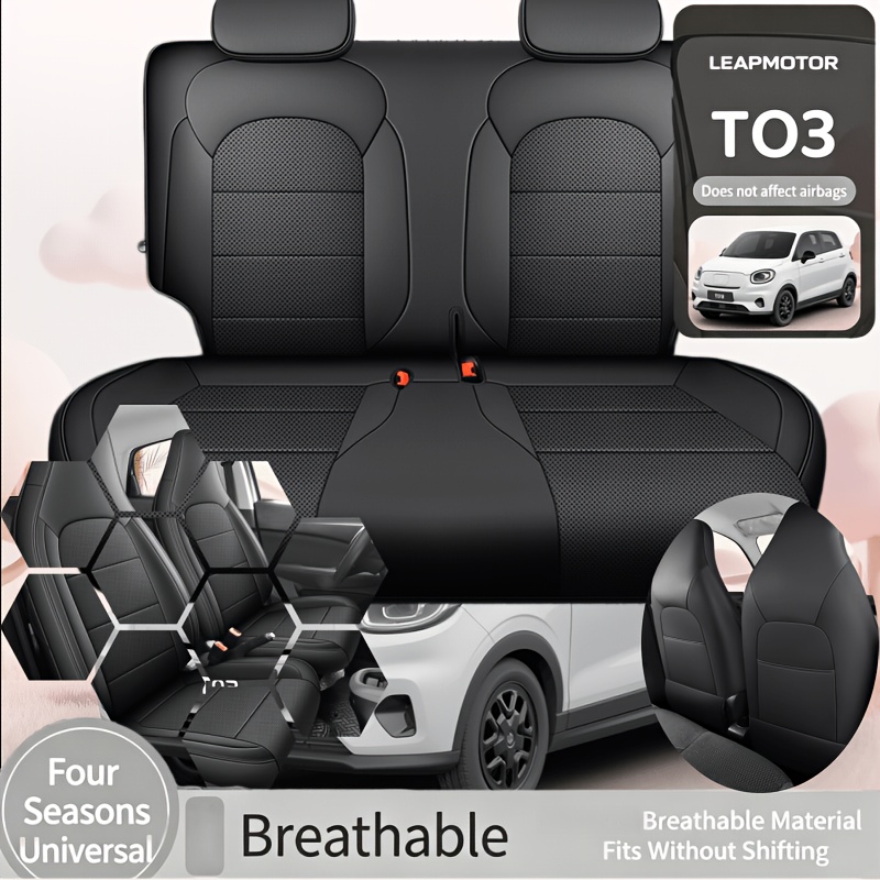 TEMU Coprisedile per auto con guida a sinistra, 2024-2025, versione T03, auto , completo, 5 , perforato, versione color-blocking, in , serie