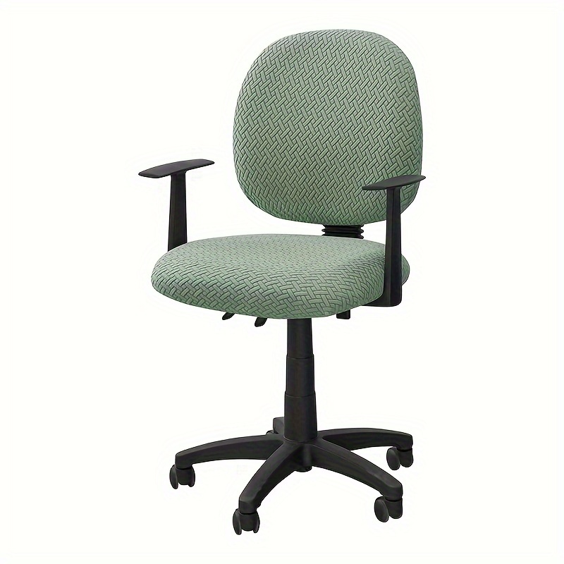 TEMU 2pcs/Set Housse de Siège Élastique en Sherpa de T pour Chaise de Bureau/Ordinateur, Housse de Siège Séparable