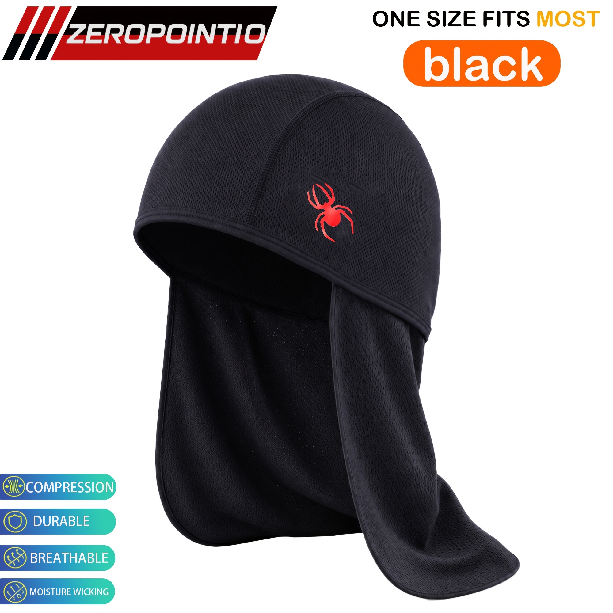 TEMU 1pc Lightweight Mesh Brimless For Men And Women, Extended Back Flap Sport Skull , Breathable Quick Dry Head Cover For Fishing, Hiking, Golf,