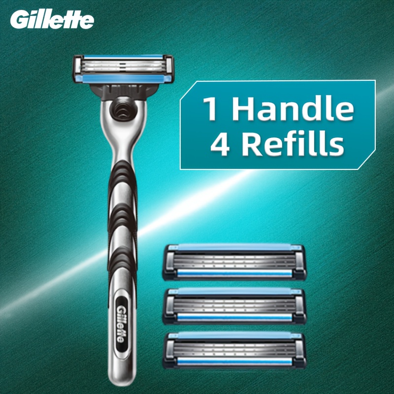 E-shop Gillette Rasierer Manuell MACH3 Rasierer 1 Messerblock 4er-Klingenkopf 3 Klingenschichten Herrenrasierer Manuell Reise-