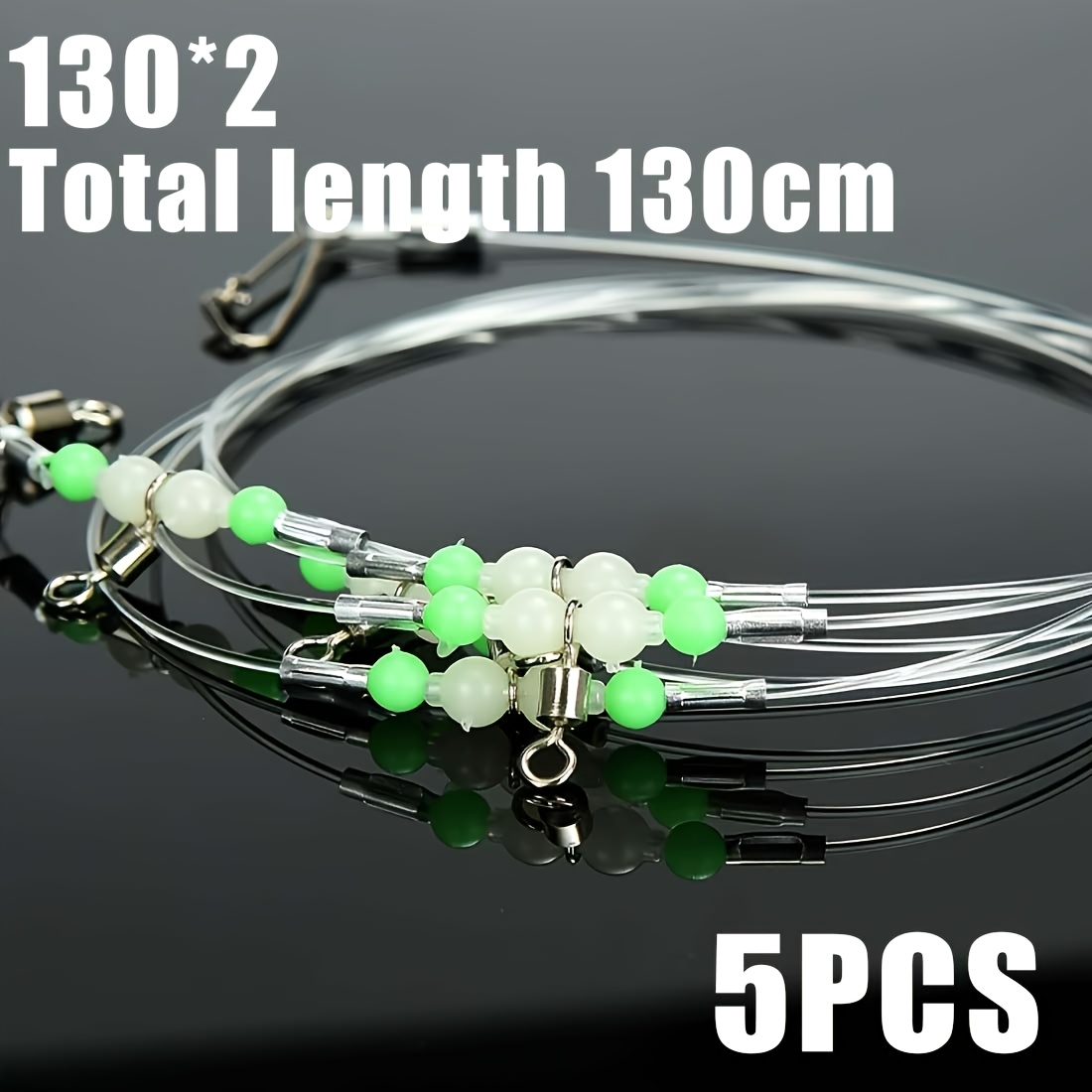 TEMU Blitz 5pcs 3 Way Swivel Hook Connectors Fishing Rig Set Saltwater 2 Hook, 3 Hook, 4 Hook For Fishing Line And Weight