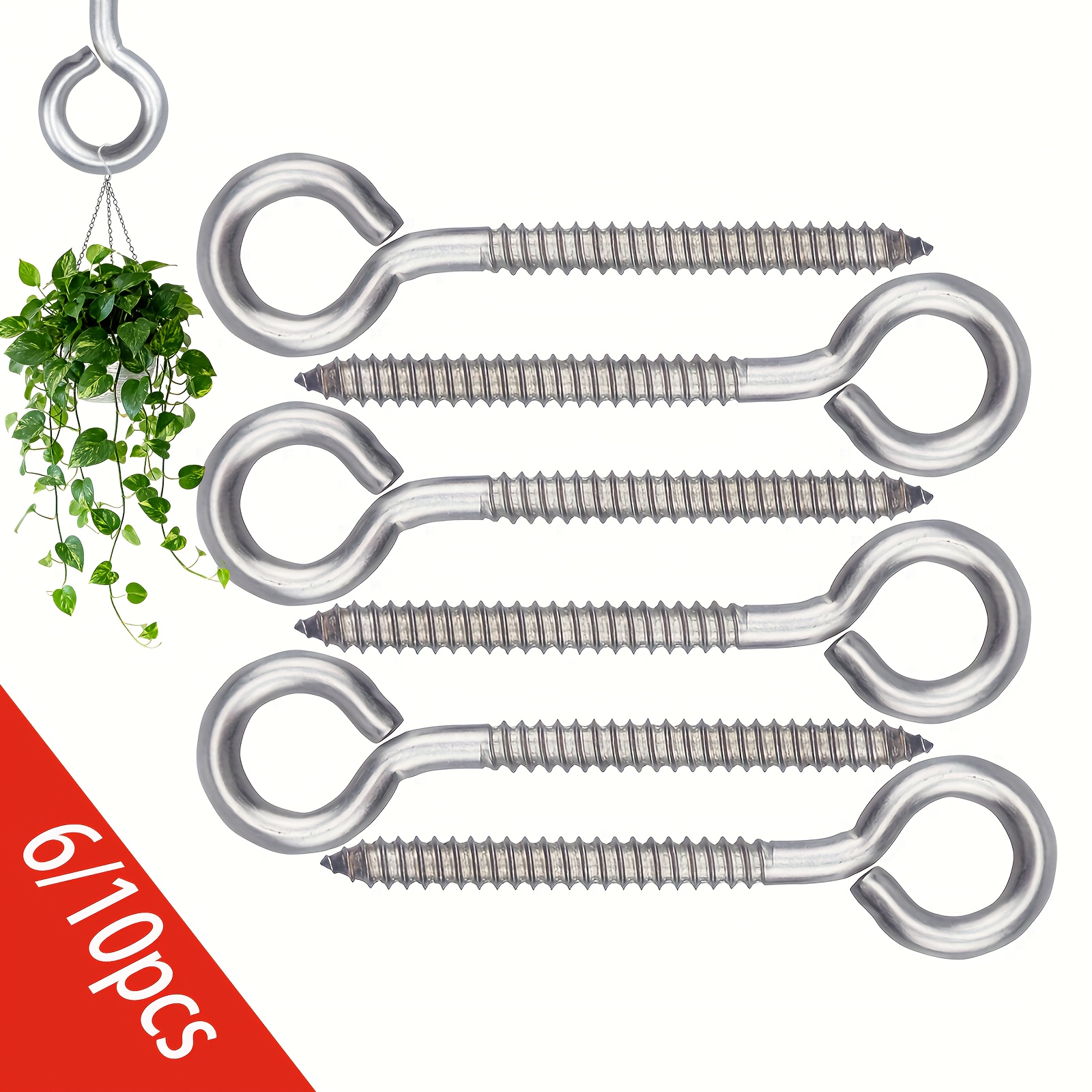 Eye Screws, 120PCS 1.22 Inches Metal Eye Screws, Heavy Duty Screw, Eye