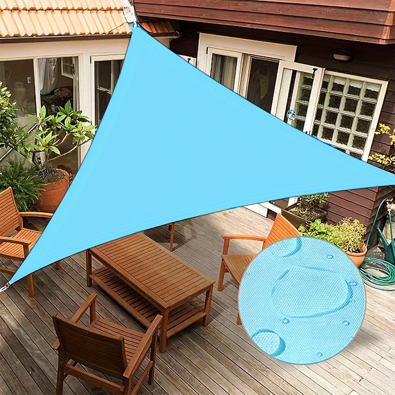 Waterproof Sunshade Canopy 3x3x3m, Durable Polyester Outdoor Shade Sail  for Garden, Patio, Pool Protection Wind Resistant RV Awnings