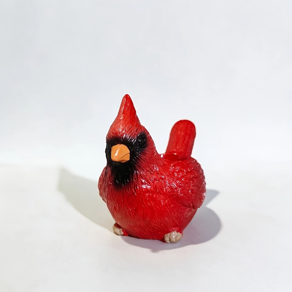 TEMU Red Bird Flowerpot (inner Diameter 2 Inches), Made Of Resin. Used As A Storage Box And A Decorative Flowerpot. Durable And Decorative Planting