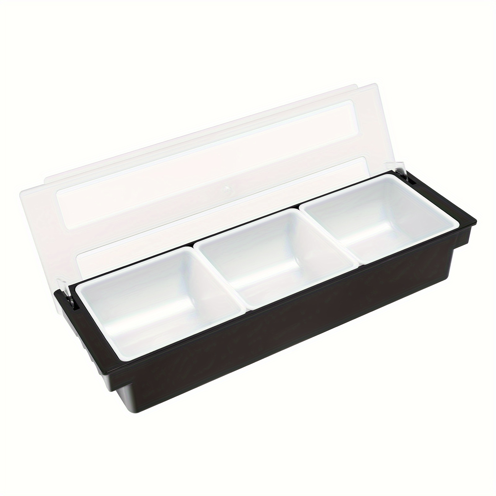 

3 Storage Box Lid Abs Organizer Bar Refrigerated Storage Box19.7*5.9*3.9in