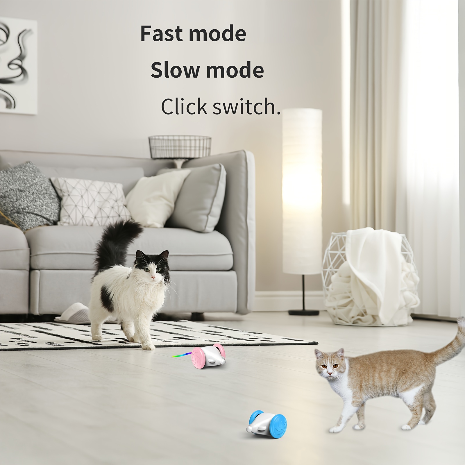 Pet Cat Led Infrared Teasing Stick Feather Fishing Rod Automatic  Entertaining Turntable Pet Electric Toy Cat Kitten Accessories