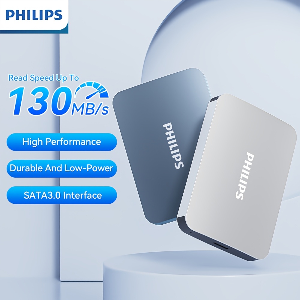 PHILIPS 51PS 1TB ポータブルSSD(silver) PHILIPS Portable SSD, 1TB