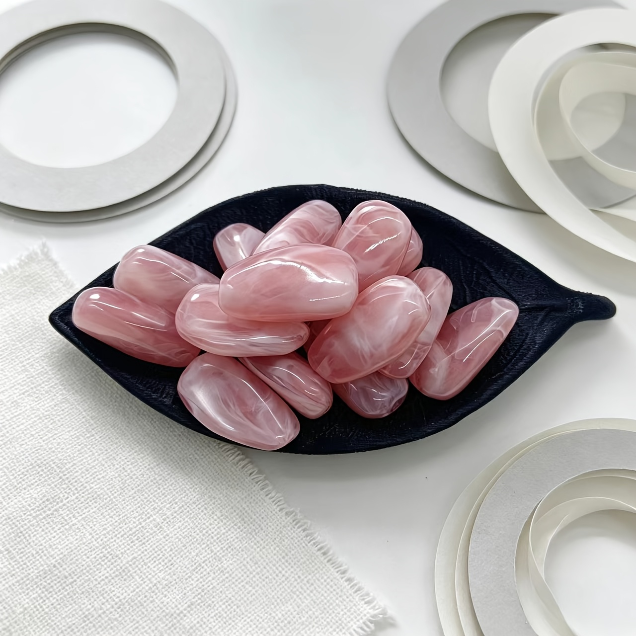 Smoky Acrylic Freeform Beads for DIY Accessories