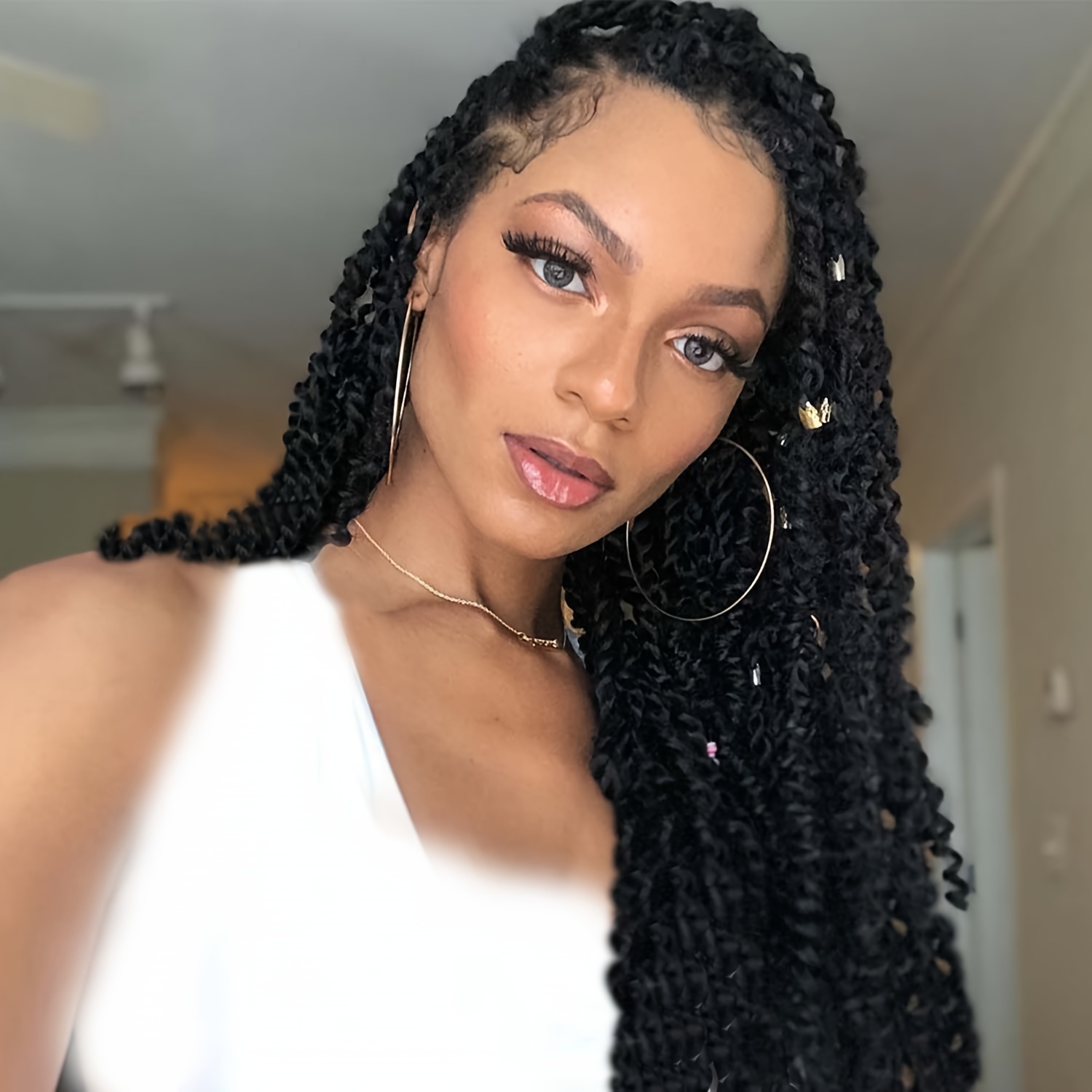 Passion Twist Crochet Hair Synthetic Hair Pre Looped Short - Temu