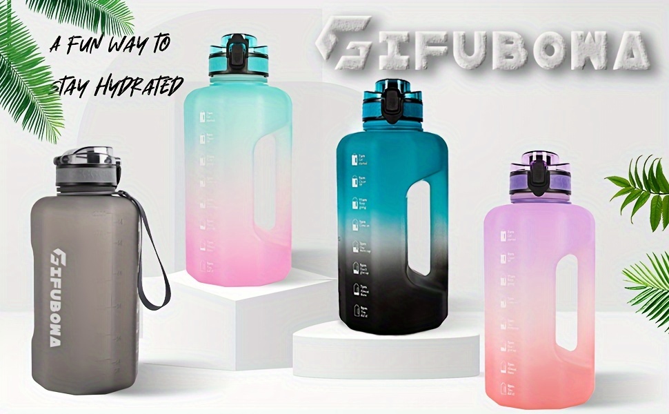 GIFUBOWA Big Water Bottle 2.2 Liters with Handle Large Capacity Water Jug for Gym Fitness