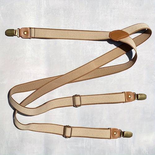 british vintage anti slip suspenders overalls universal elastic suspenders for men and women groomsmen trousers with elastic suspender straps adjustable overalls suspenders with clips for around 1 5m to 1 8m suspender strap