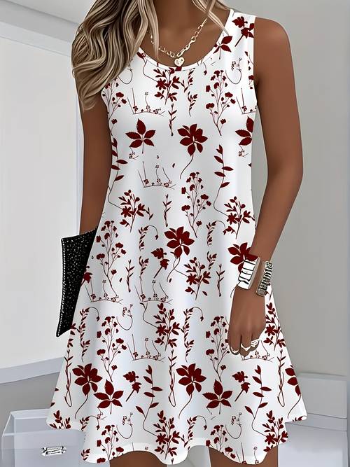 european and fashion printed long dress