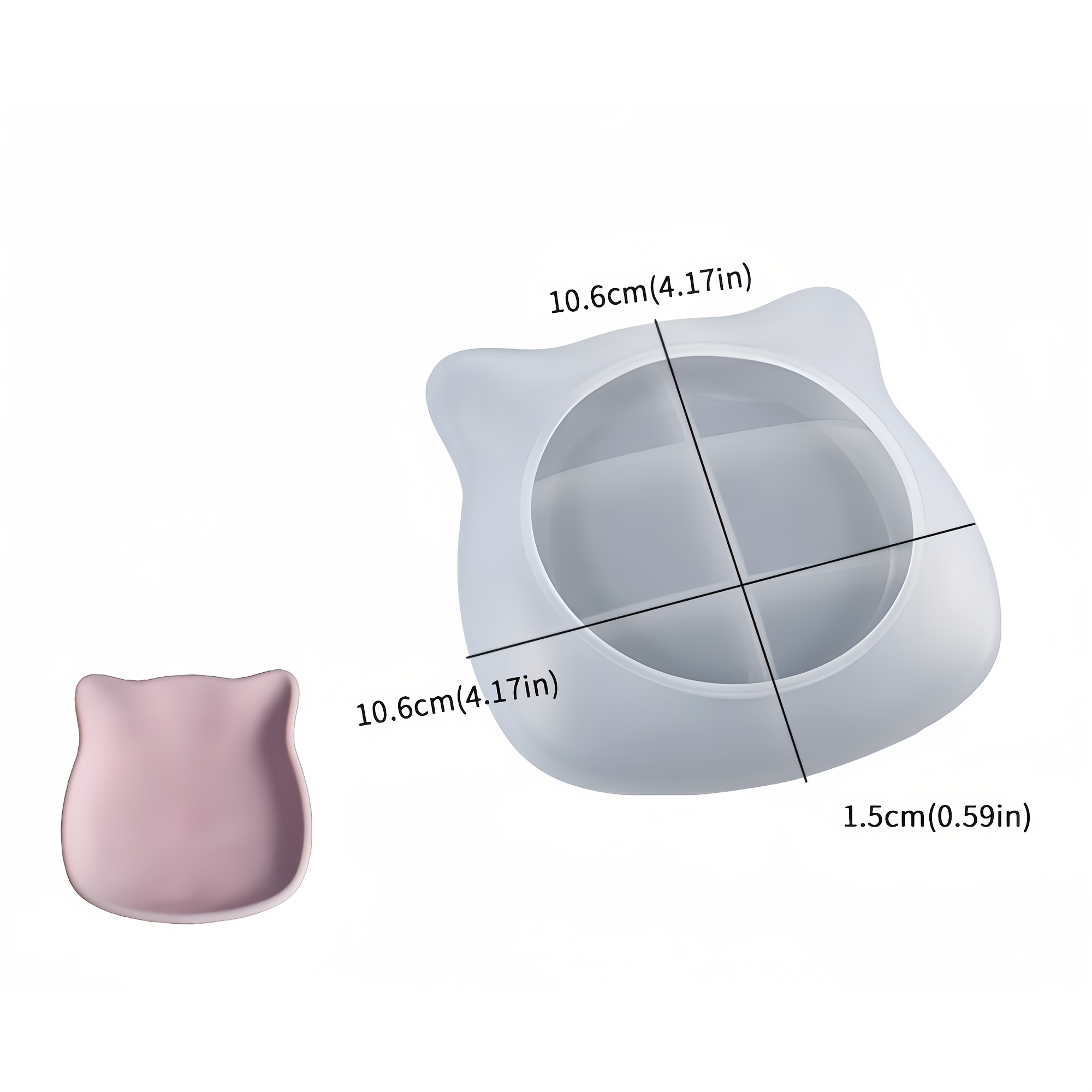 E-shop 1 Stück Katzenablage Gipsform, Tonform, DIY Silikonform für Beton, geeignet zum Basteln von Schmuckablagen, Tischdekorationen und Dekoartikeln,