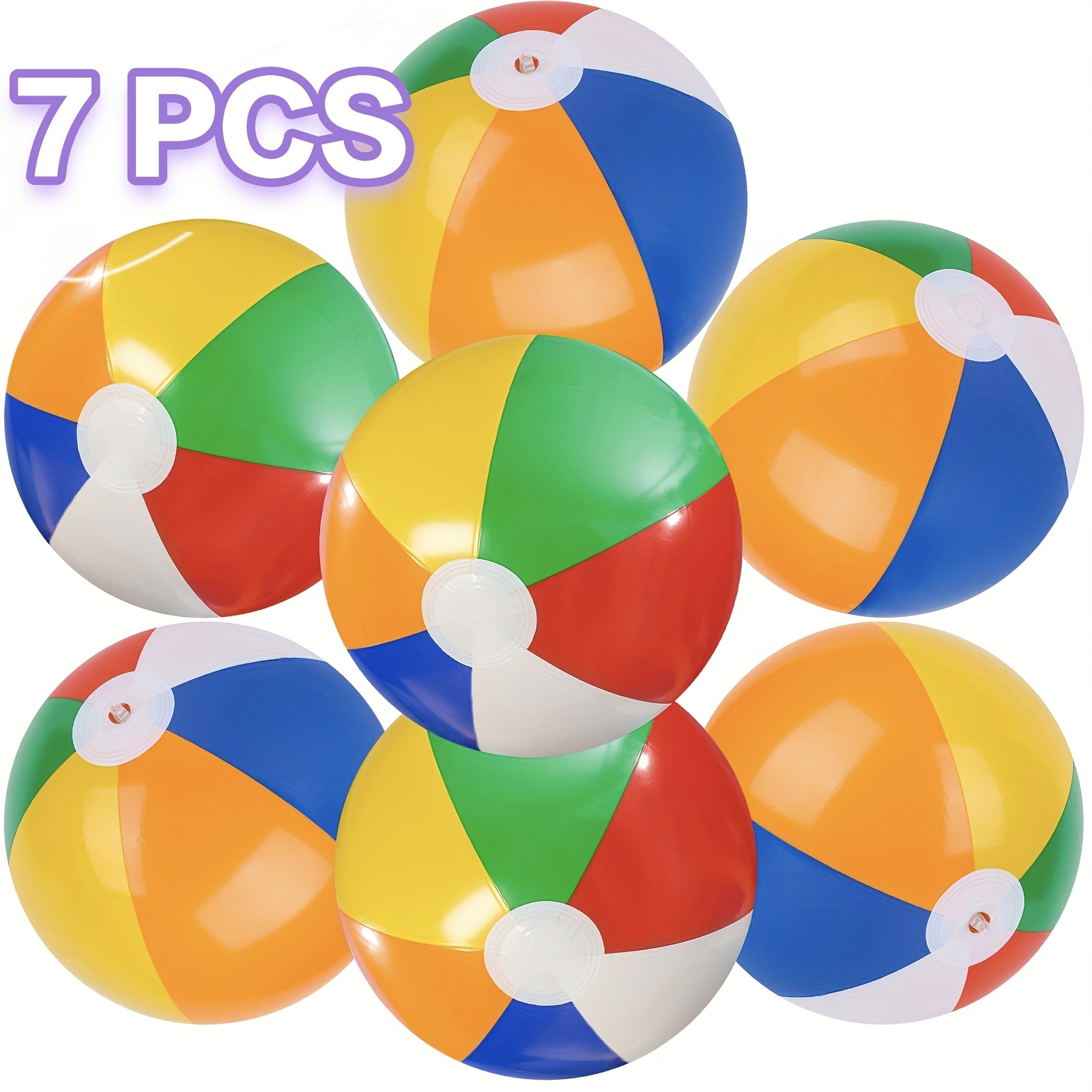 TEMU 42/21/7/4pcs Beach Toys, Inflatable Beach Balls Pool Beach Balls For Beach Party Swimming Party, Games, Birthday Party Supplies