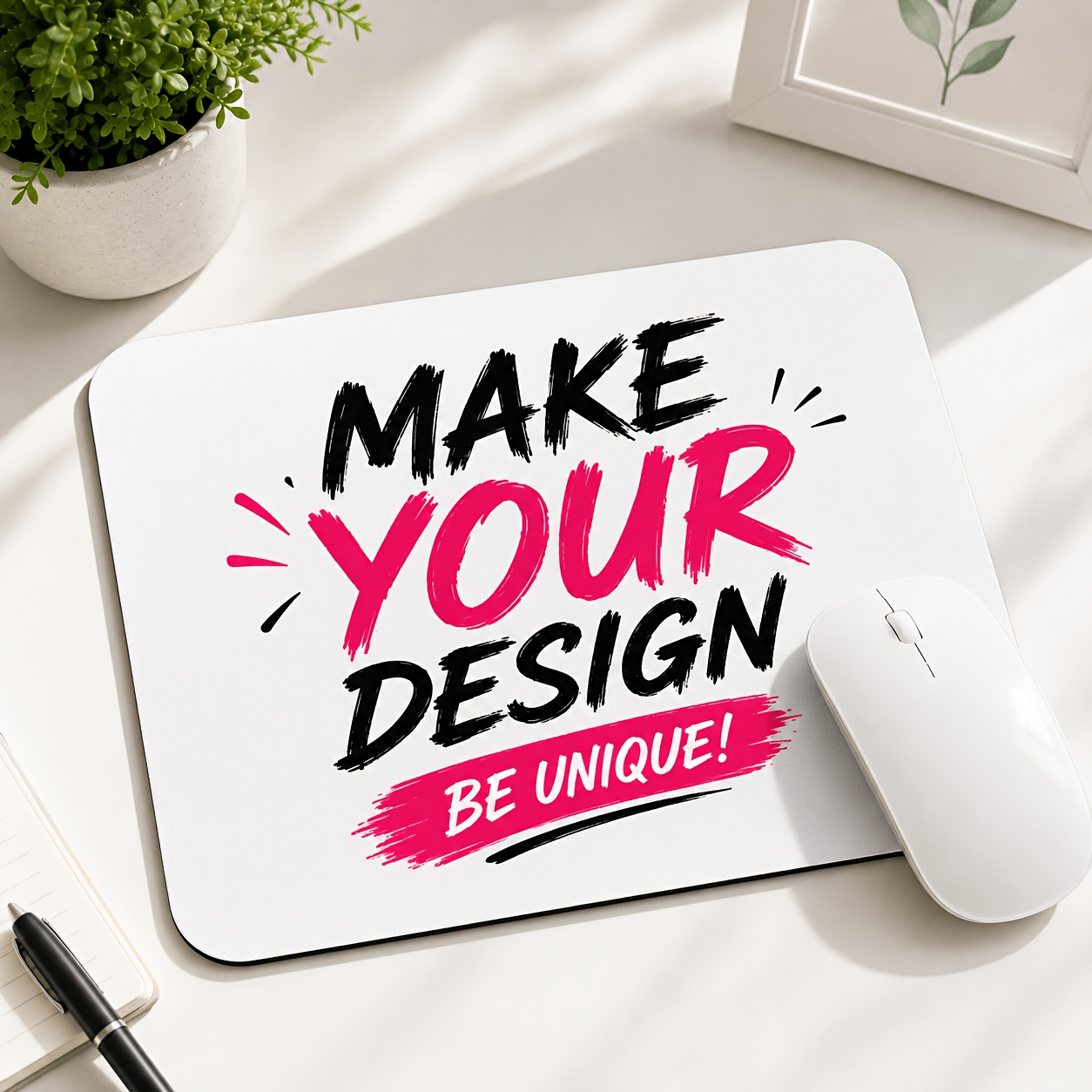 TEMU Alfombrilla de ratón personalizada DIY - tu propia foto o imagen para imprimir, base de goma antideslizante, corte fino y , sin bordes de